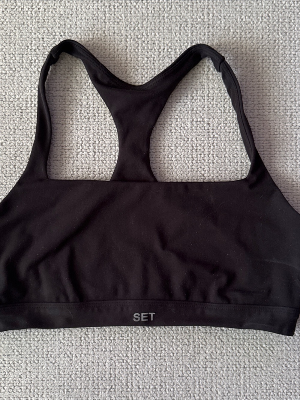 Black Set Active Luxform Racerback Sports Bra